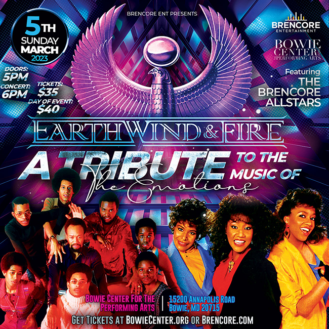 Brencore Ent presents: Tribute to Earth Wind and Fire and The Emotions