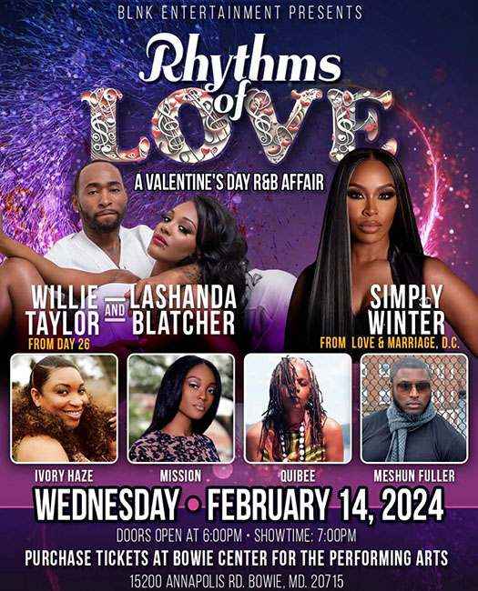 BLNK Entertainment Presents: Rhythms of Love – Bowie Center for the ...