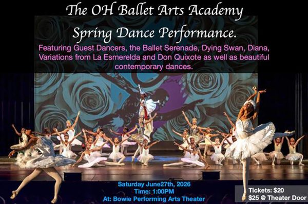 OH Ballet Arts Academy: Spring Dance Performance – Bowie Center for the ...